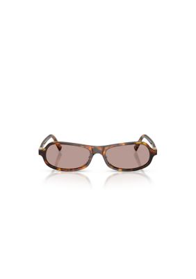Miu Miu Women's MUB10SU Oval 55mm Sunglasses, Brown