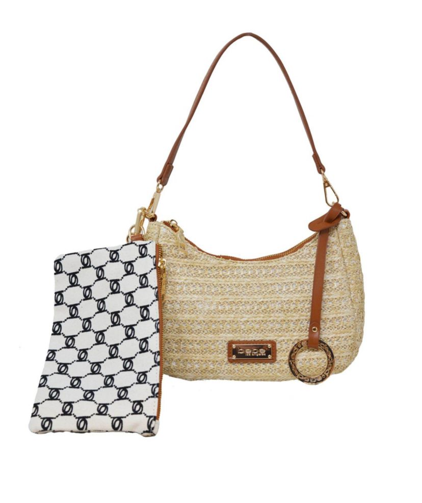 Eva Small Straw Hobo With  Insert