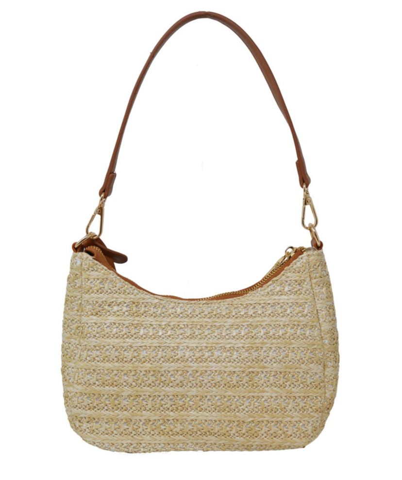 Eva Small Straw Hobo With  Insert
