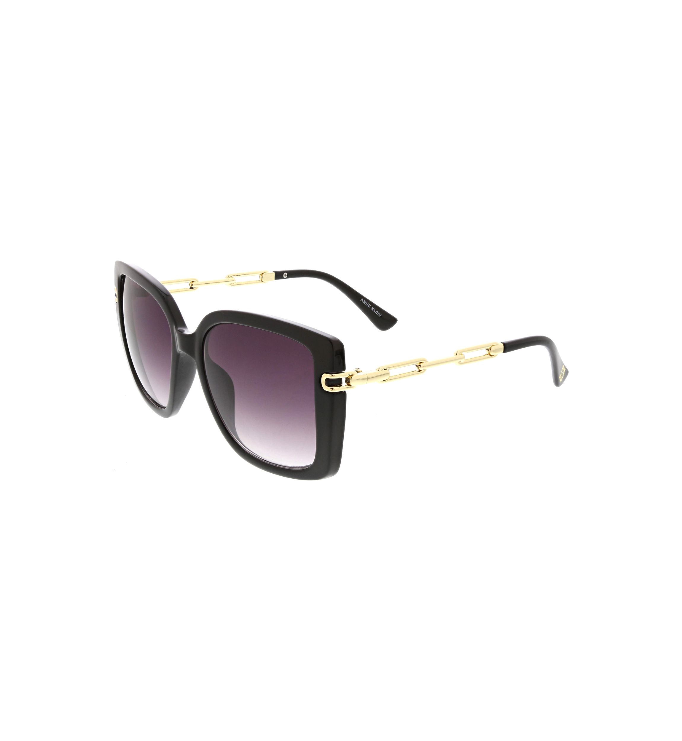 Large Square Sunglasses with Delicate Chain Link Temple 