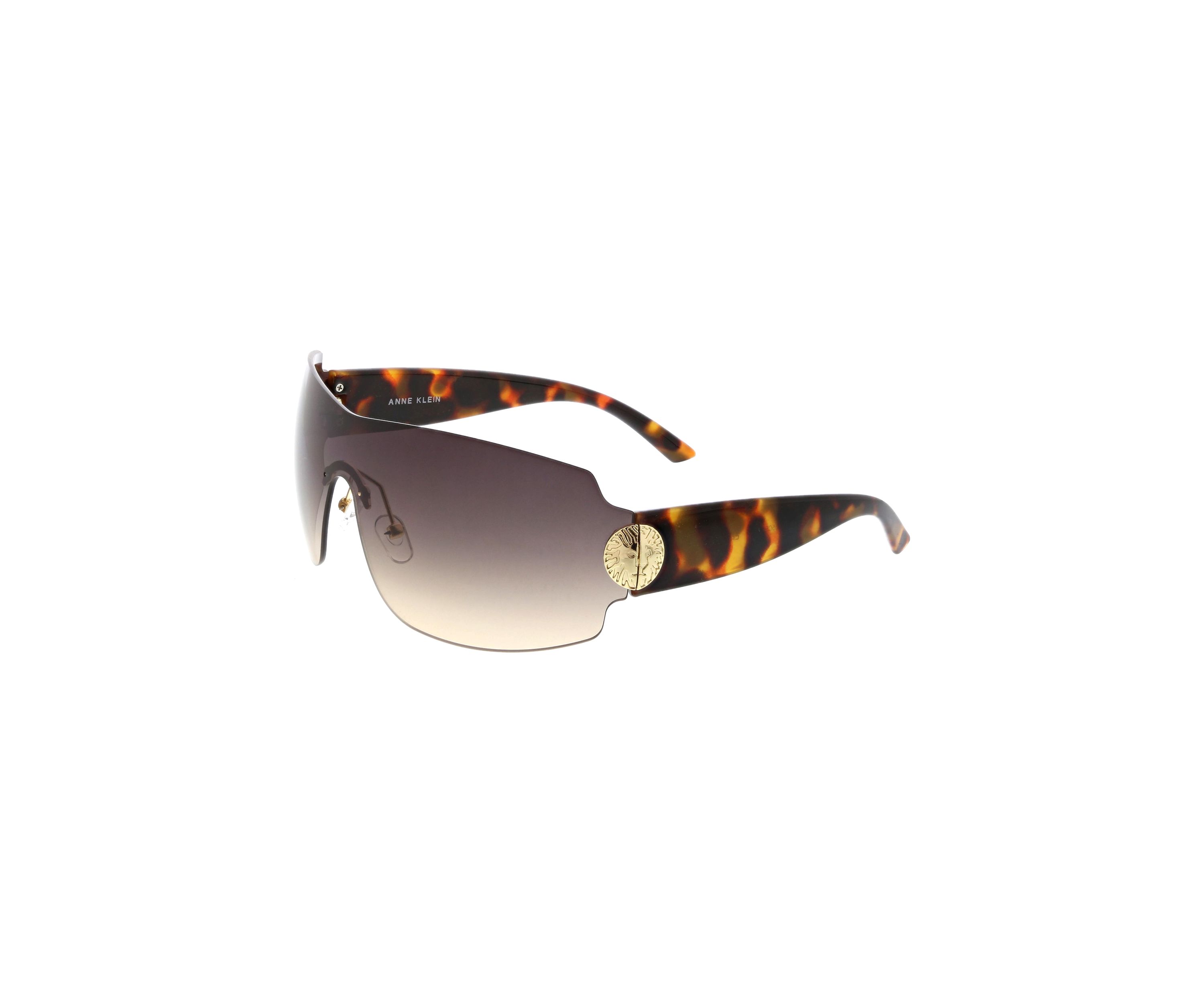 Rimless Shield Sunglasses with Logo Medallion 