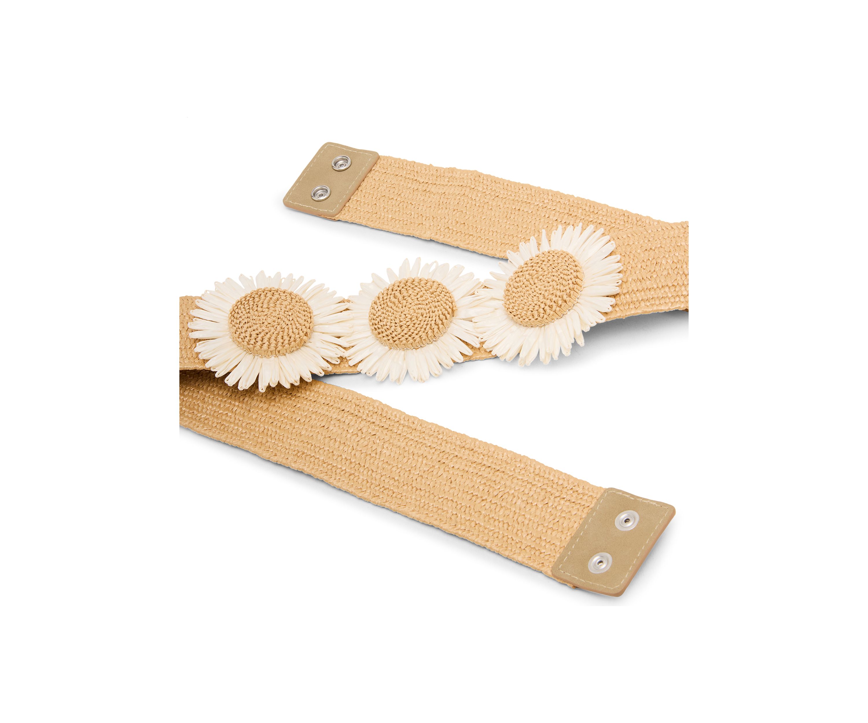 Straw Flower Stretch Belt