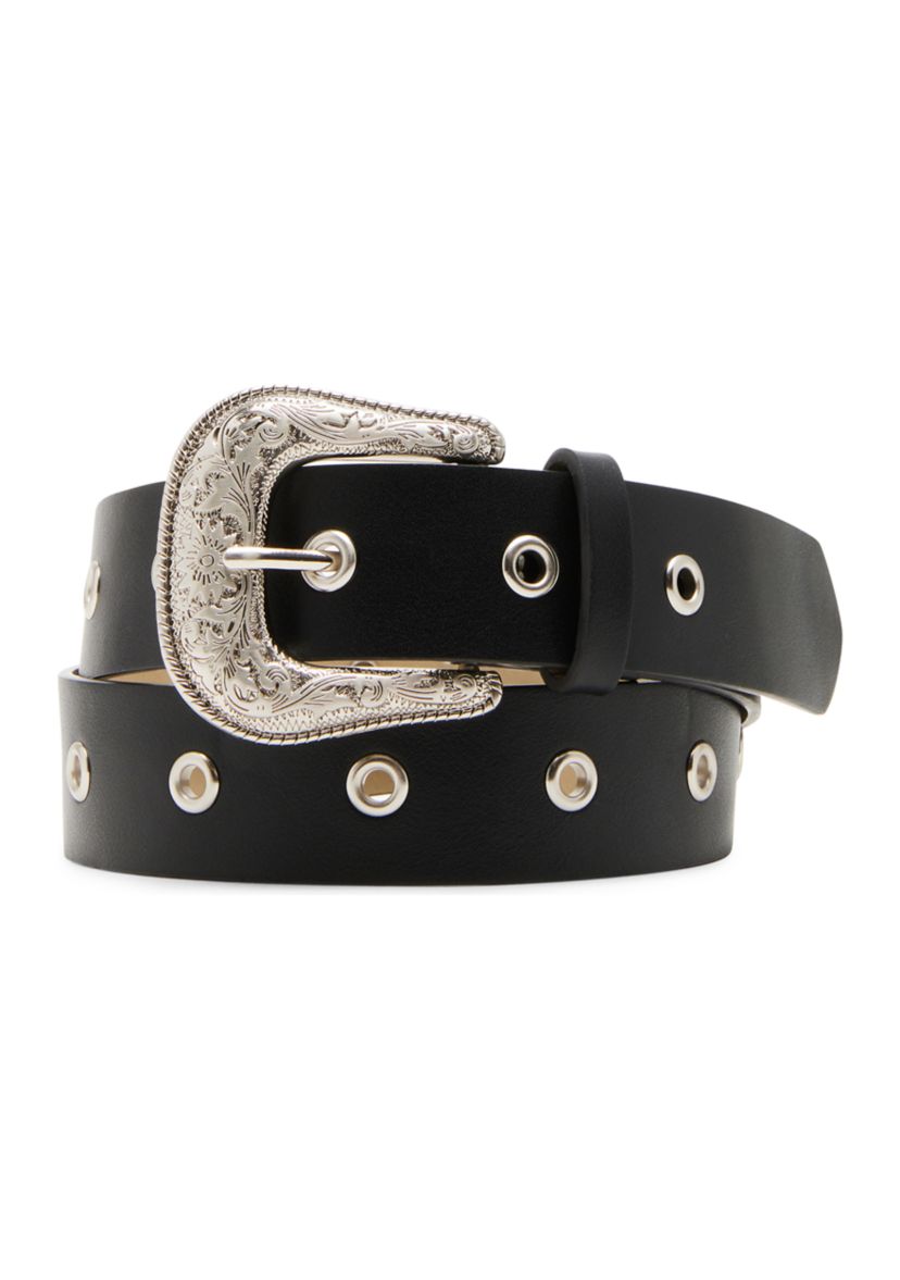 Western Buckle with Grommet Belt