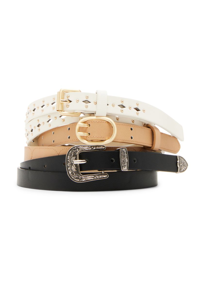 Western 3 for 1 Belt Set