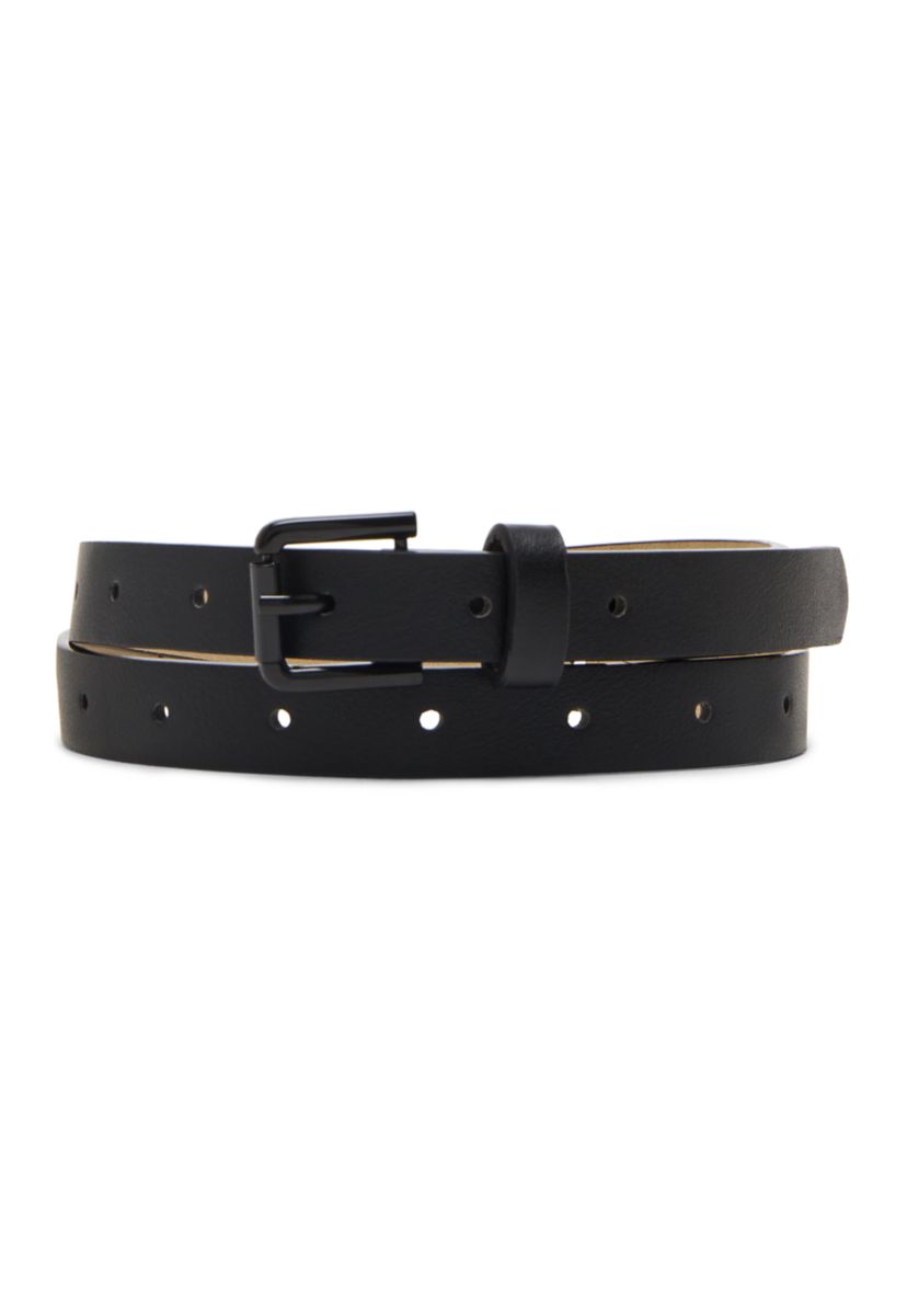 Polyurethane Pants + Heart Stud + Black Out Bucket - Fully Perforated Belt Set