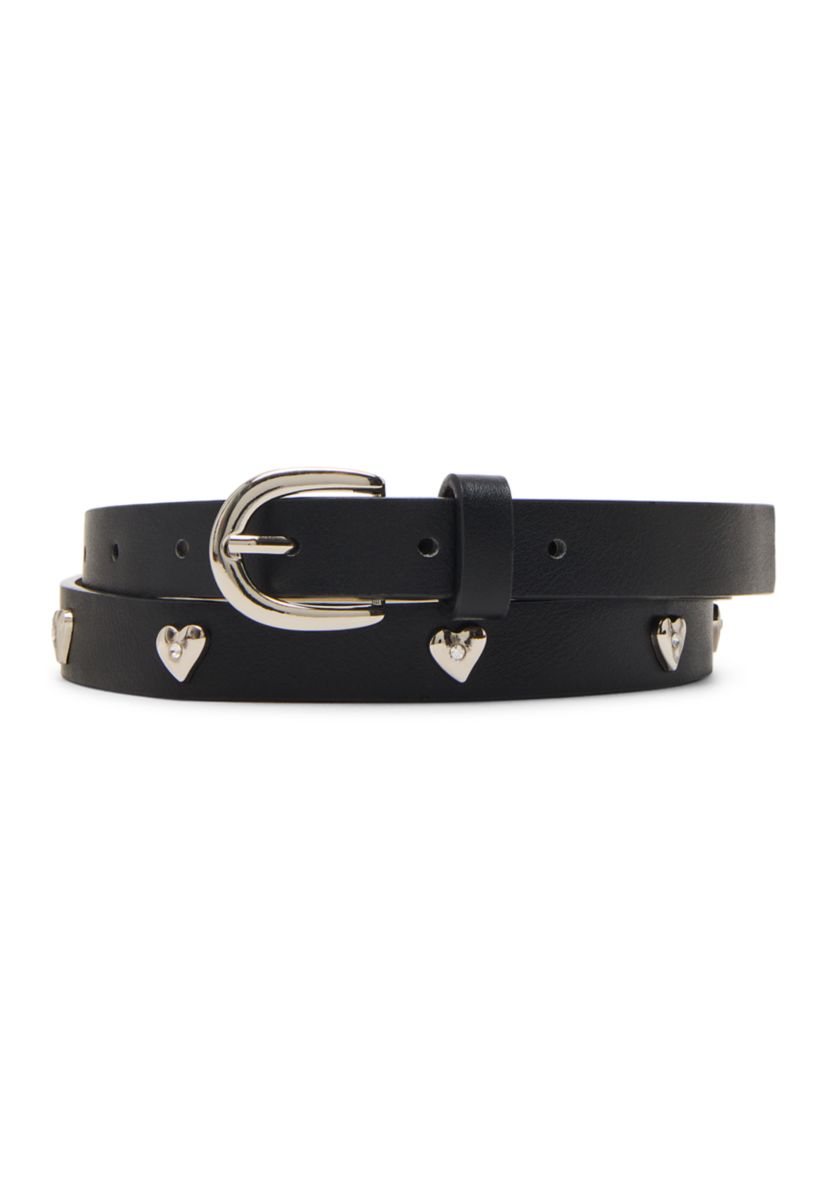 Polyurethane Pants + Heart Stud + Black Out Bucket - Fully Perforated Belt Set
