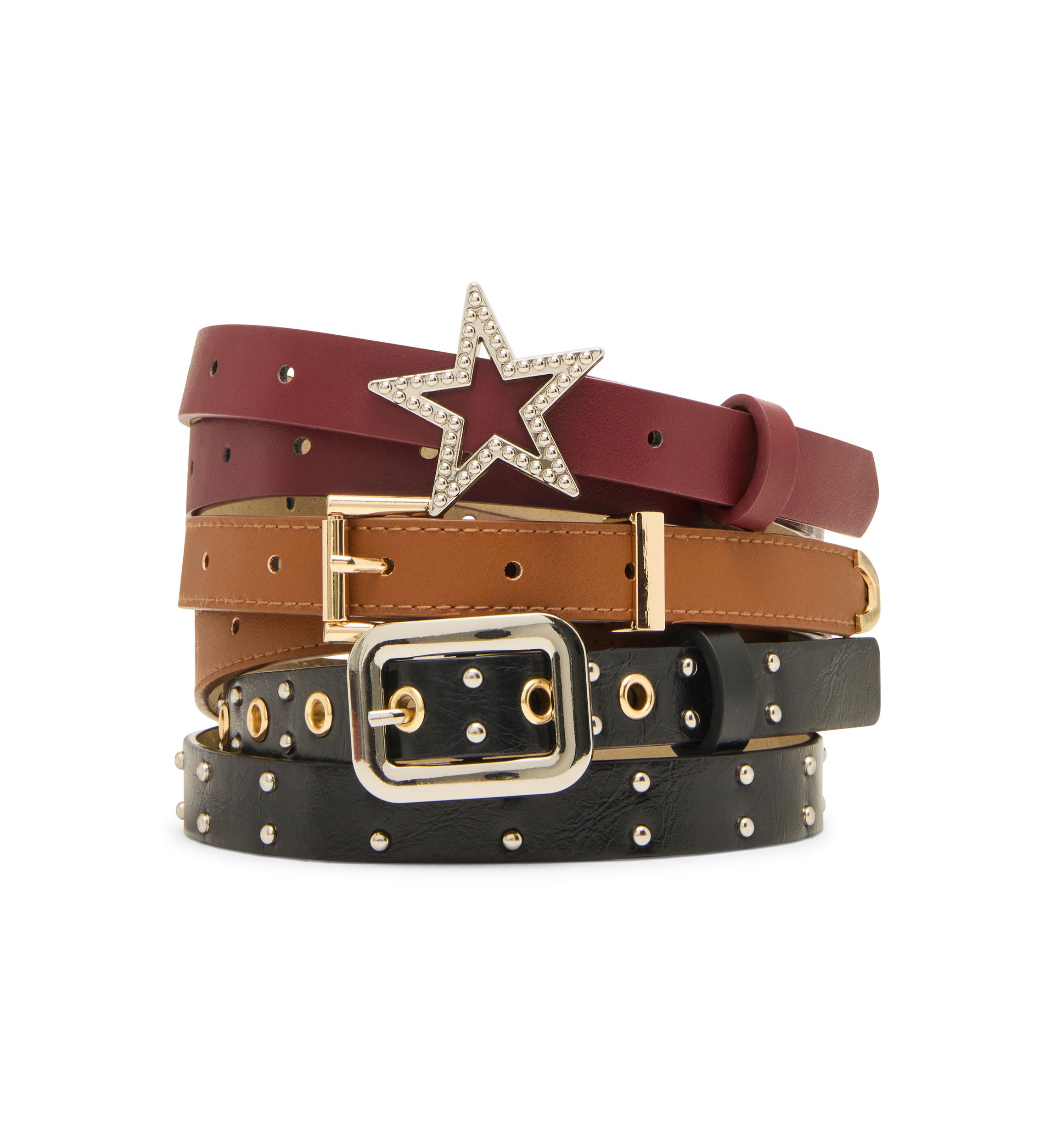 Star Buckle + Crinkle Polyurethane + Keeper Belt Set