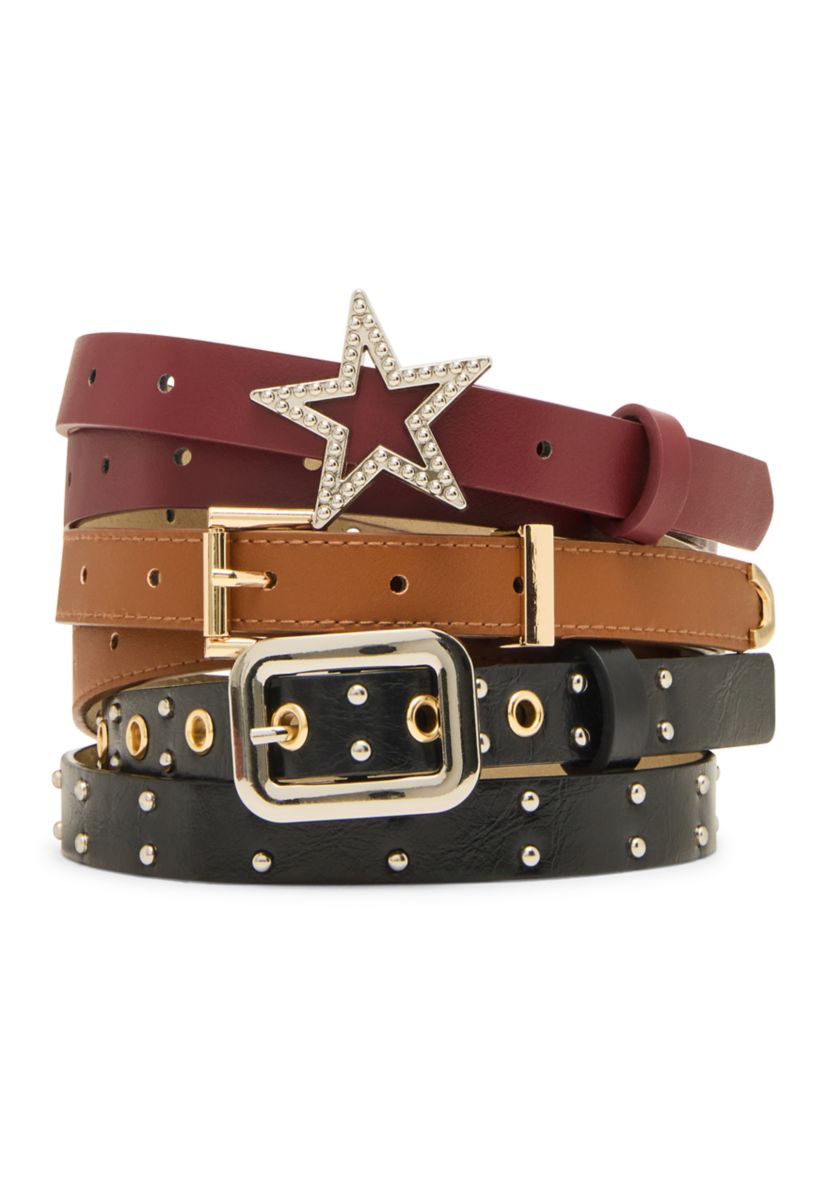 Star Buckle + Crinkle Polyurethane + Keeper Belt Set