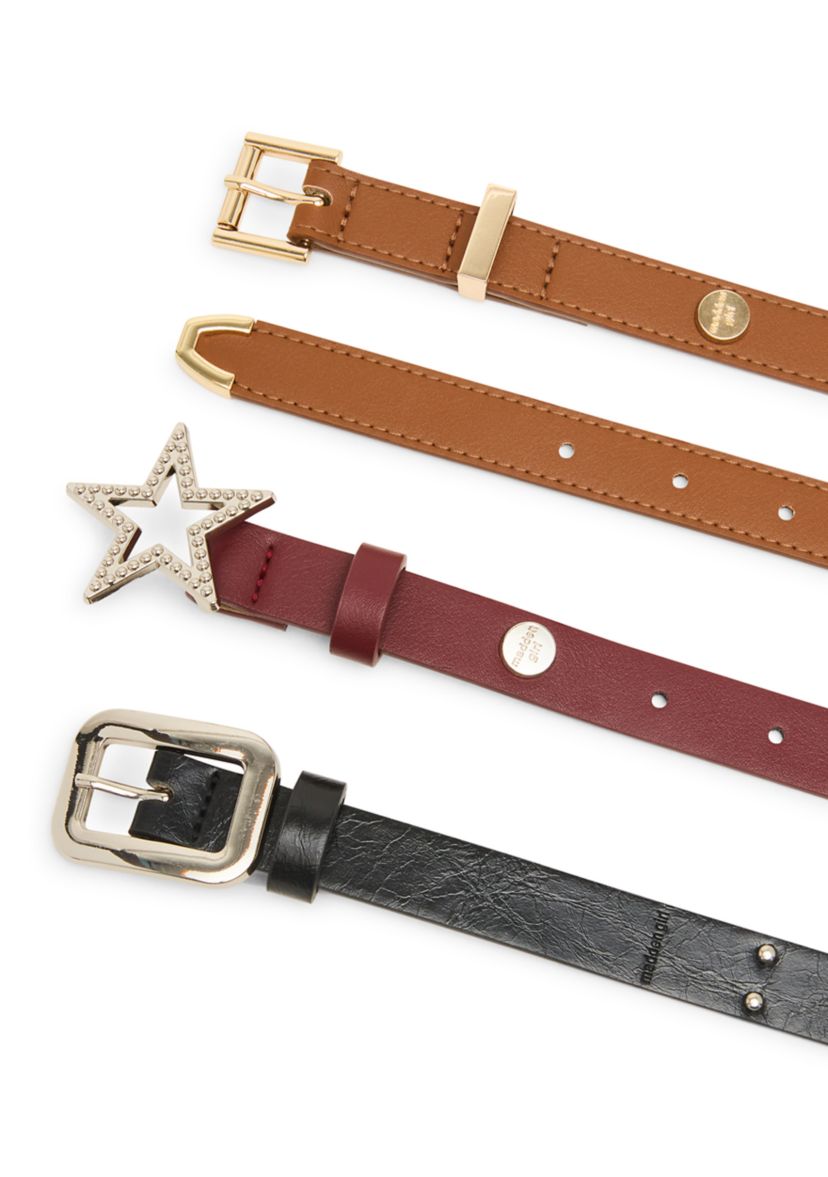 Star Buckle + Crinkle Polyurethane + Keeper Belt Set