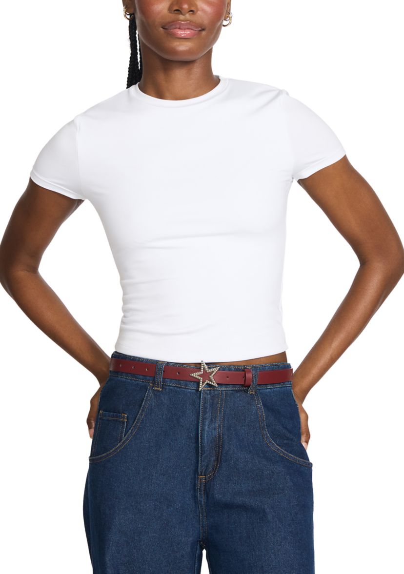 Star Buckle + Crinkle Polyurethane + Keeper Belt Set