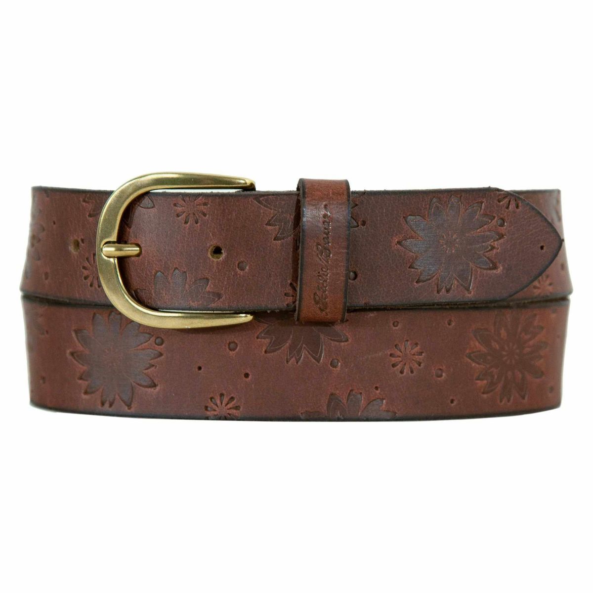 Floral Tooled Leather Belt