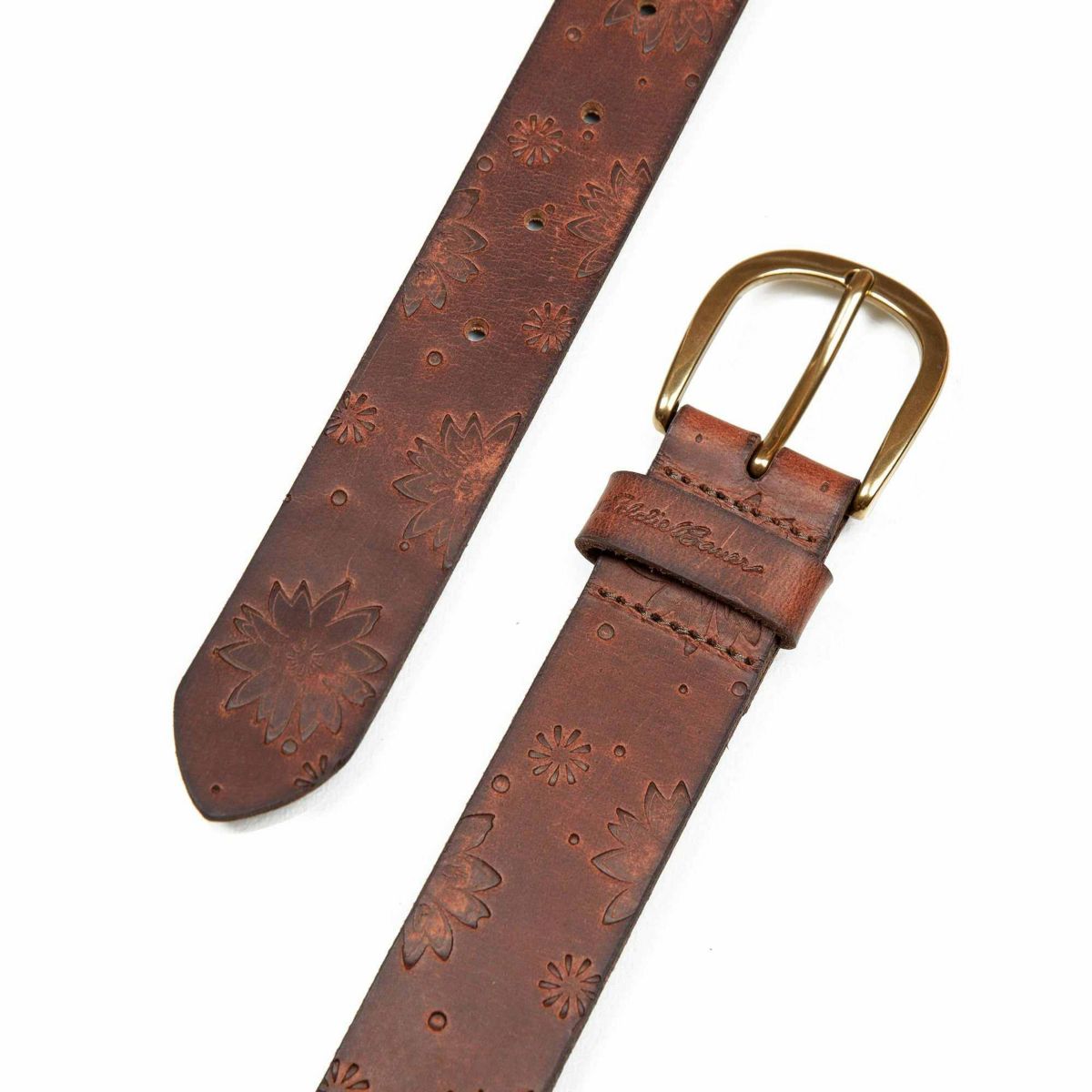 Floral Tooled Leather Belt