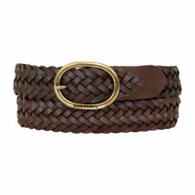Eddie Bauer Women's Center Bar Woven Leather Belt