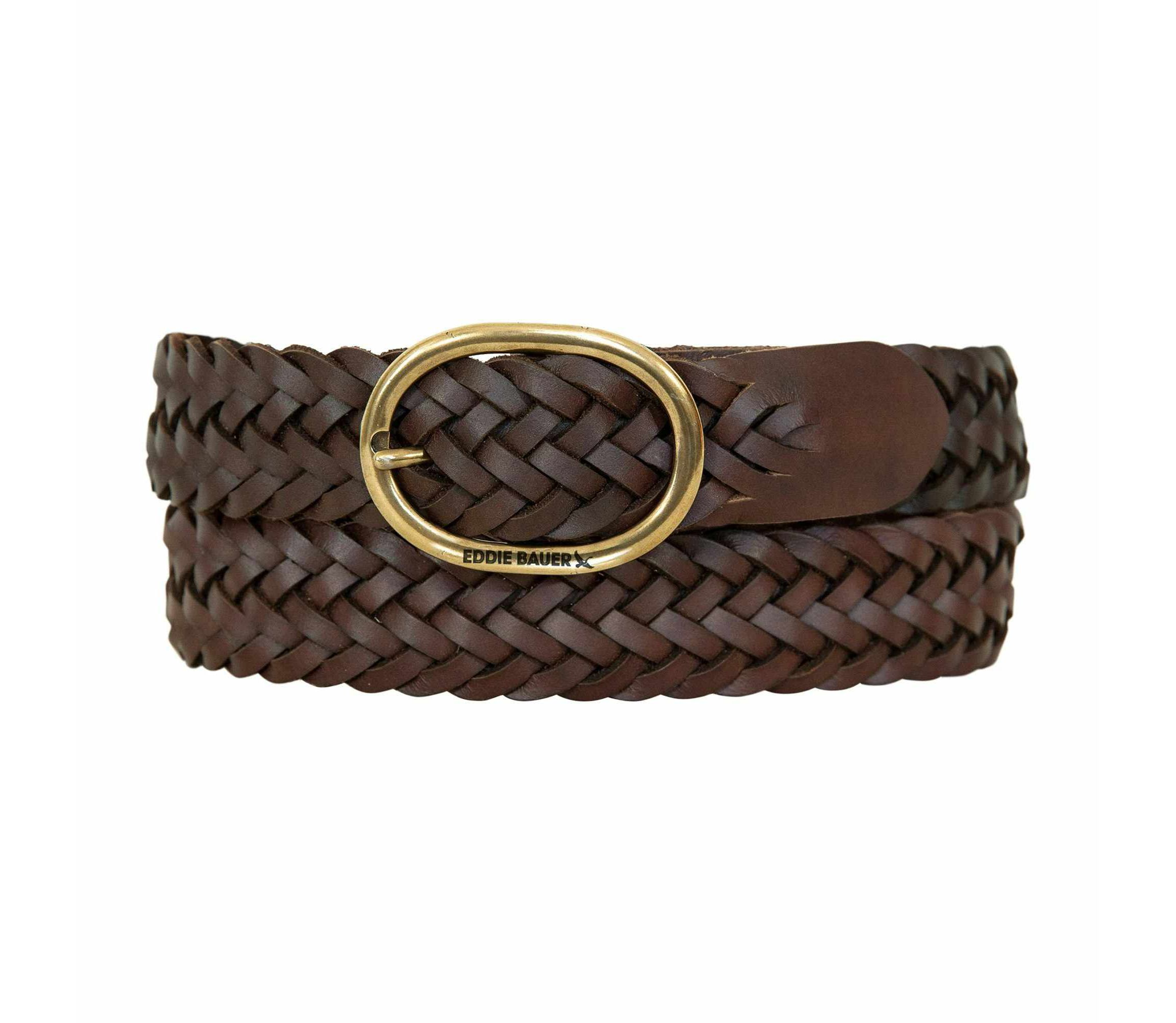 Center Bar Woven Leather Belt