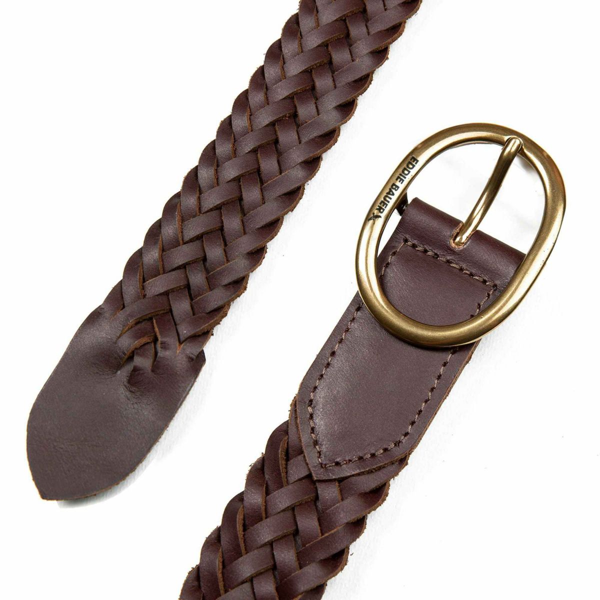 Center Bar Woven Leather Belt