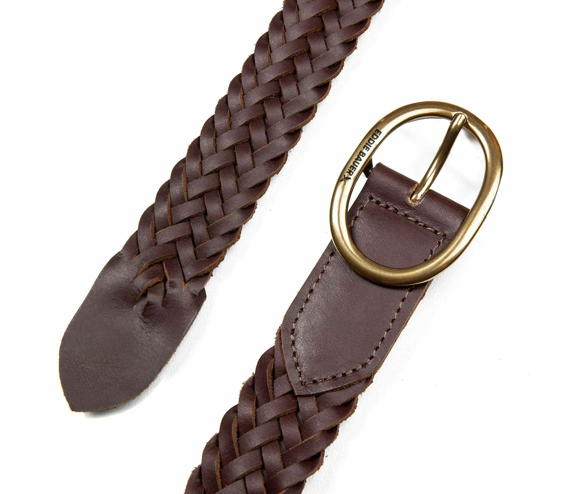 Center Bar Woven Leather Belt