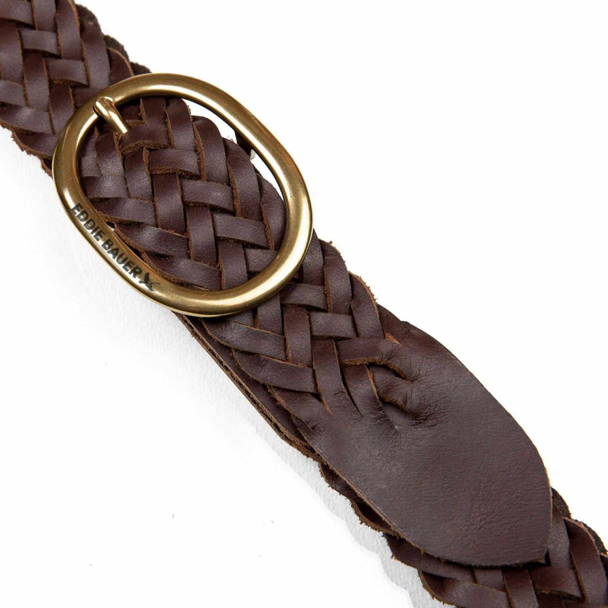 Center Bar Woven Leather Belt