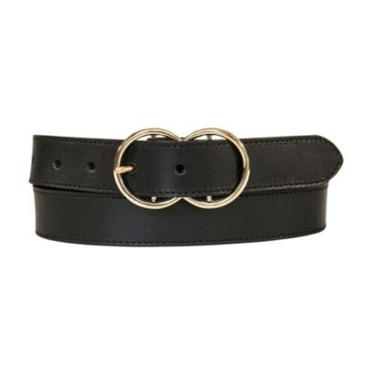 Lucky Brand Women's Leather Belt with Double Ring Buckle