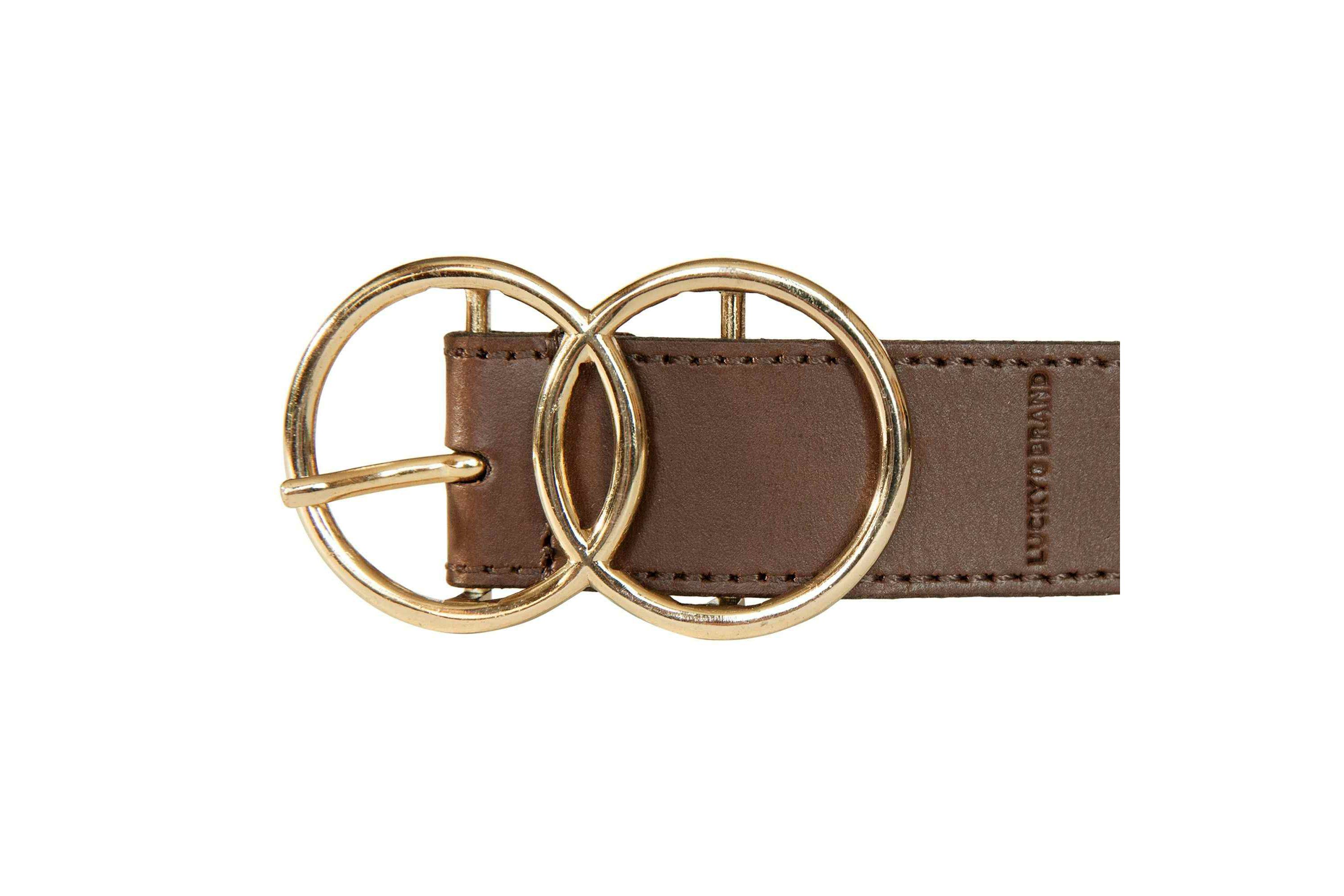 Leather Belt with Double Ring Buckle