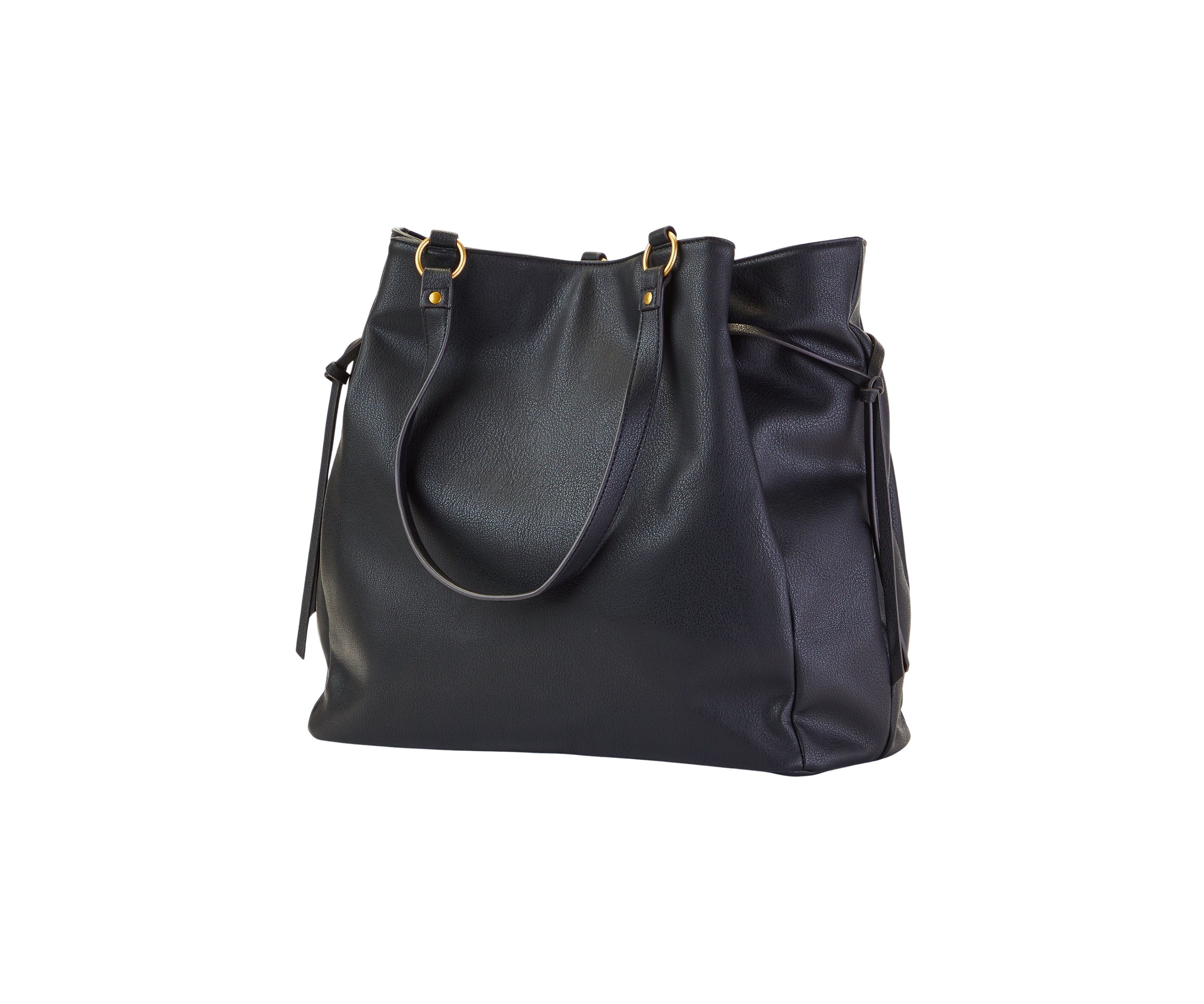 Distressed Faux Leather Tote 