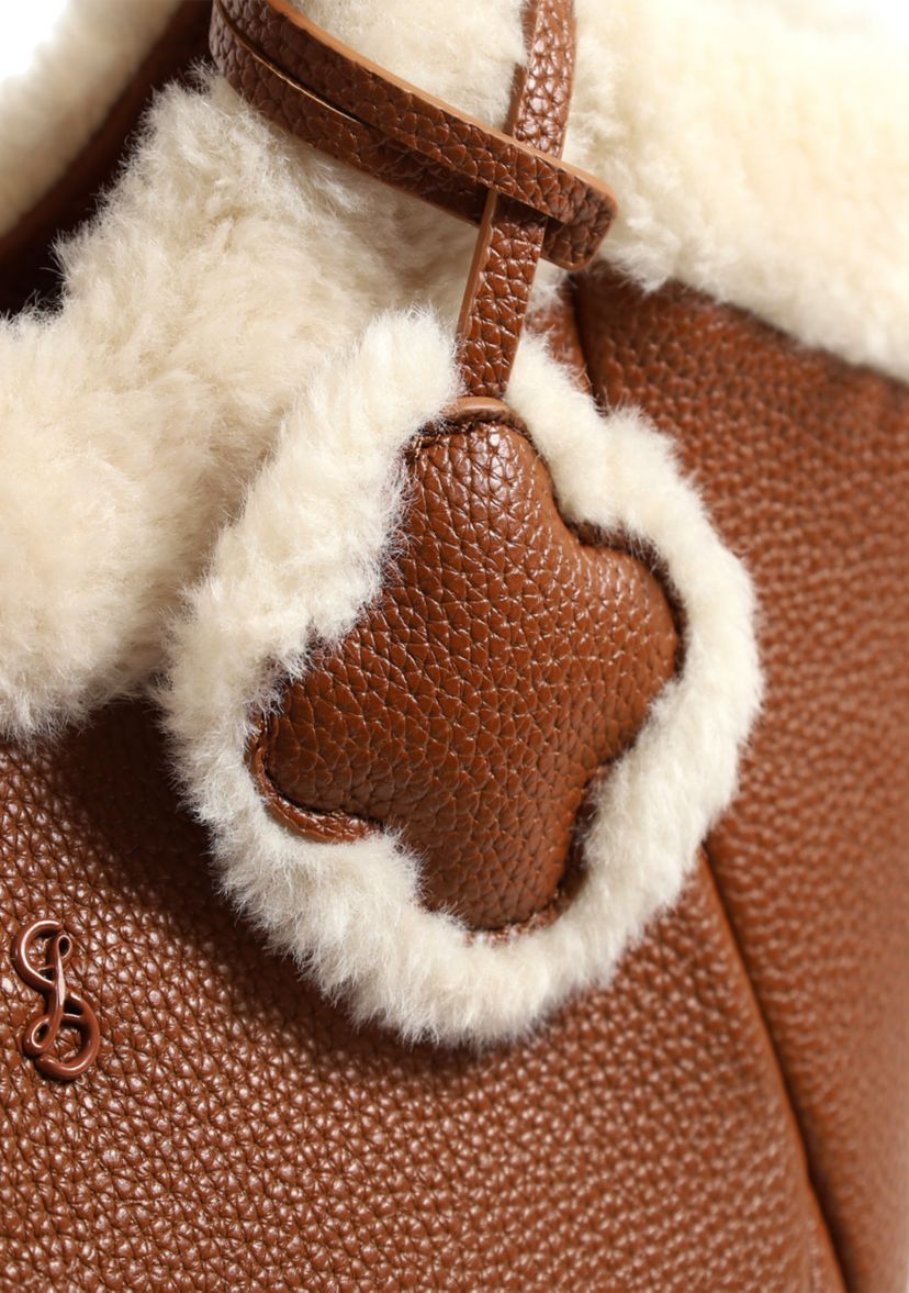 Willow Small Sherling Handle Crossbody Tote 