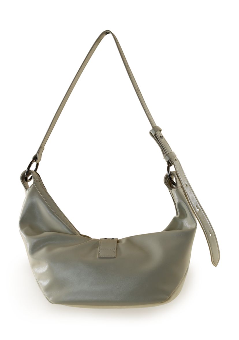 Farrah Studded Buckle Shoulder Bag