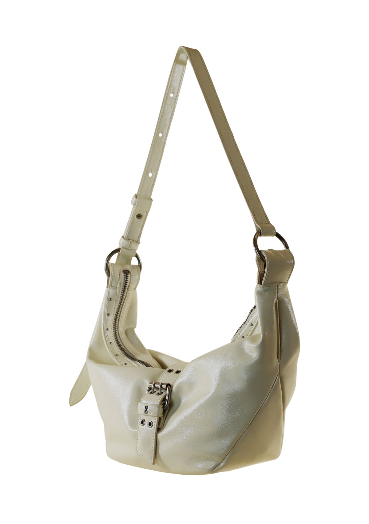 Farrah Studded Buckle Shoulder Bag