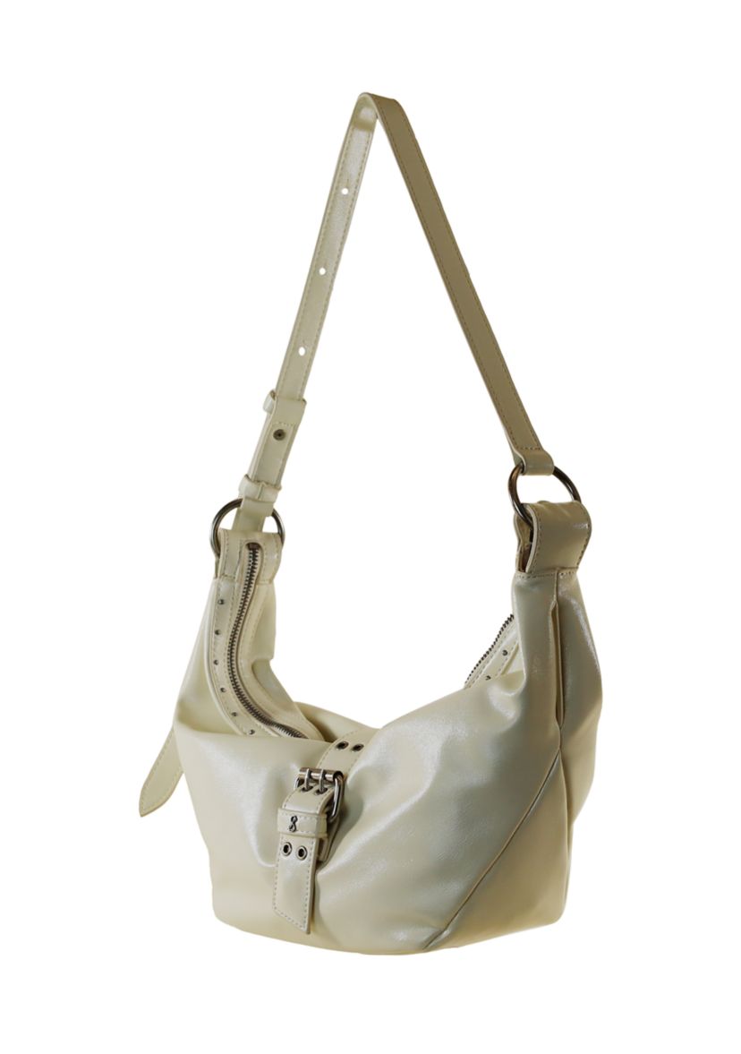 Farrah Studded Buckle Shoulder Bag