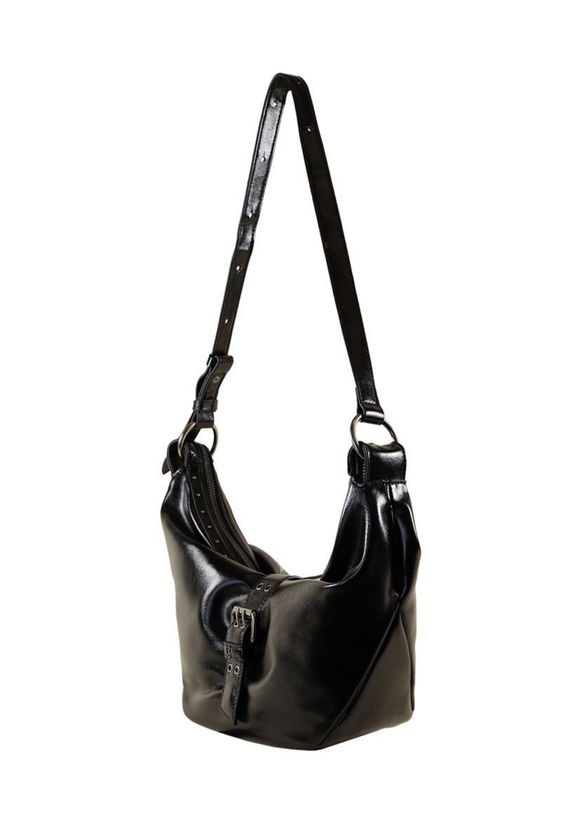 Farrah Studded Buckle Shoulder Bag