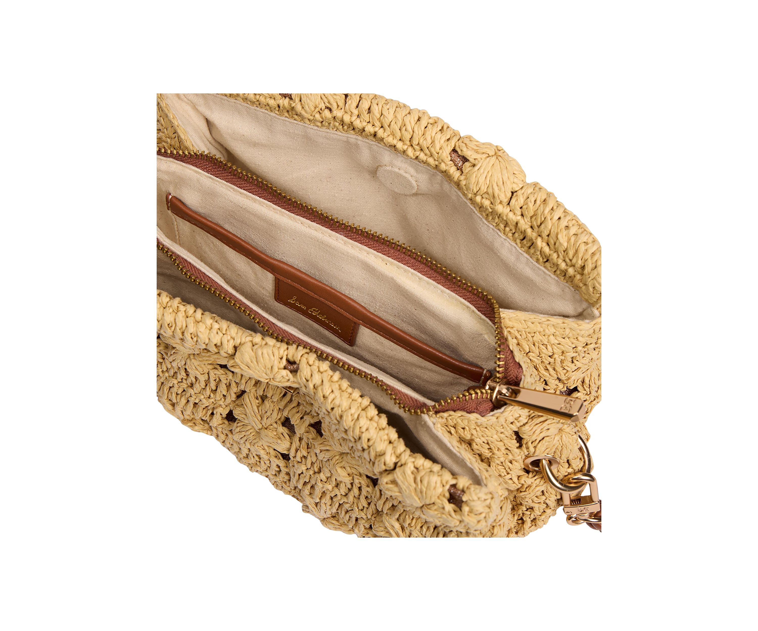 Layla Floral Raffia Shoulder Bag Clutch