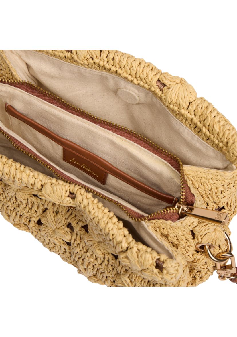 Layla Floral Raffia Shoulder Bag Clutch