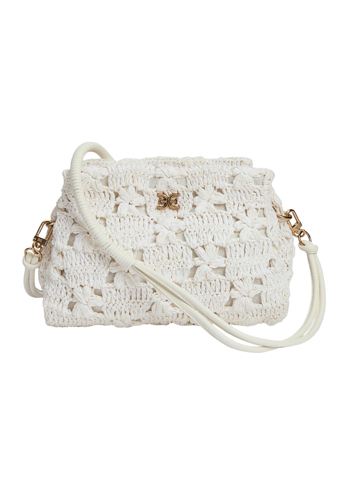 Layla Floral Raffia Shoulder Bag Clutch