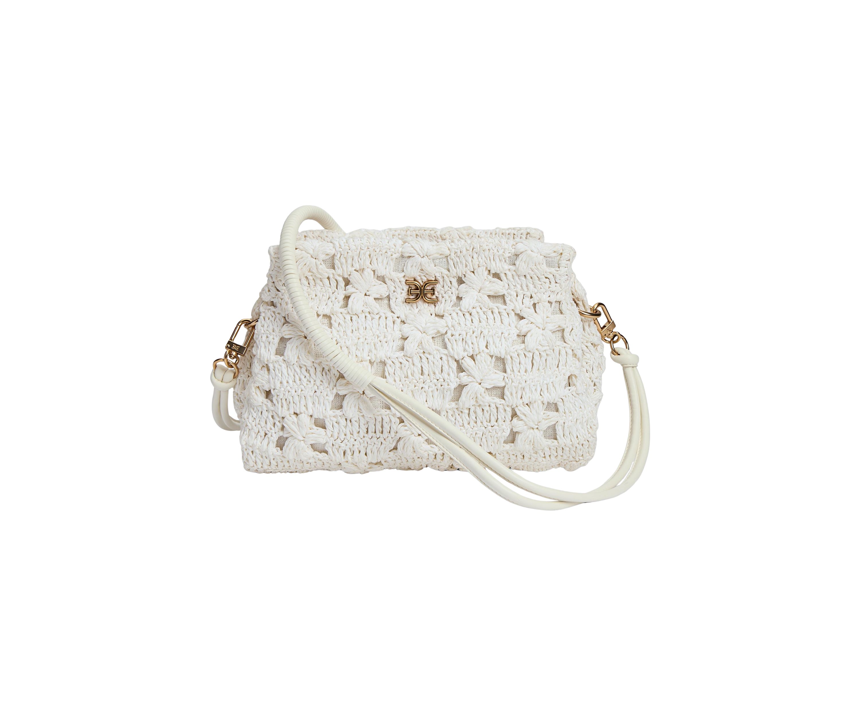 Layla Floral Raffia Shoulder Bag Clutch