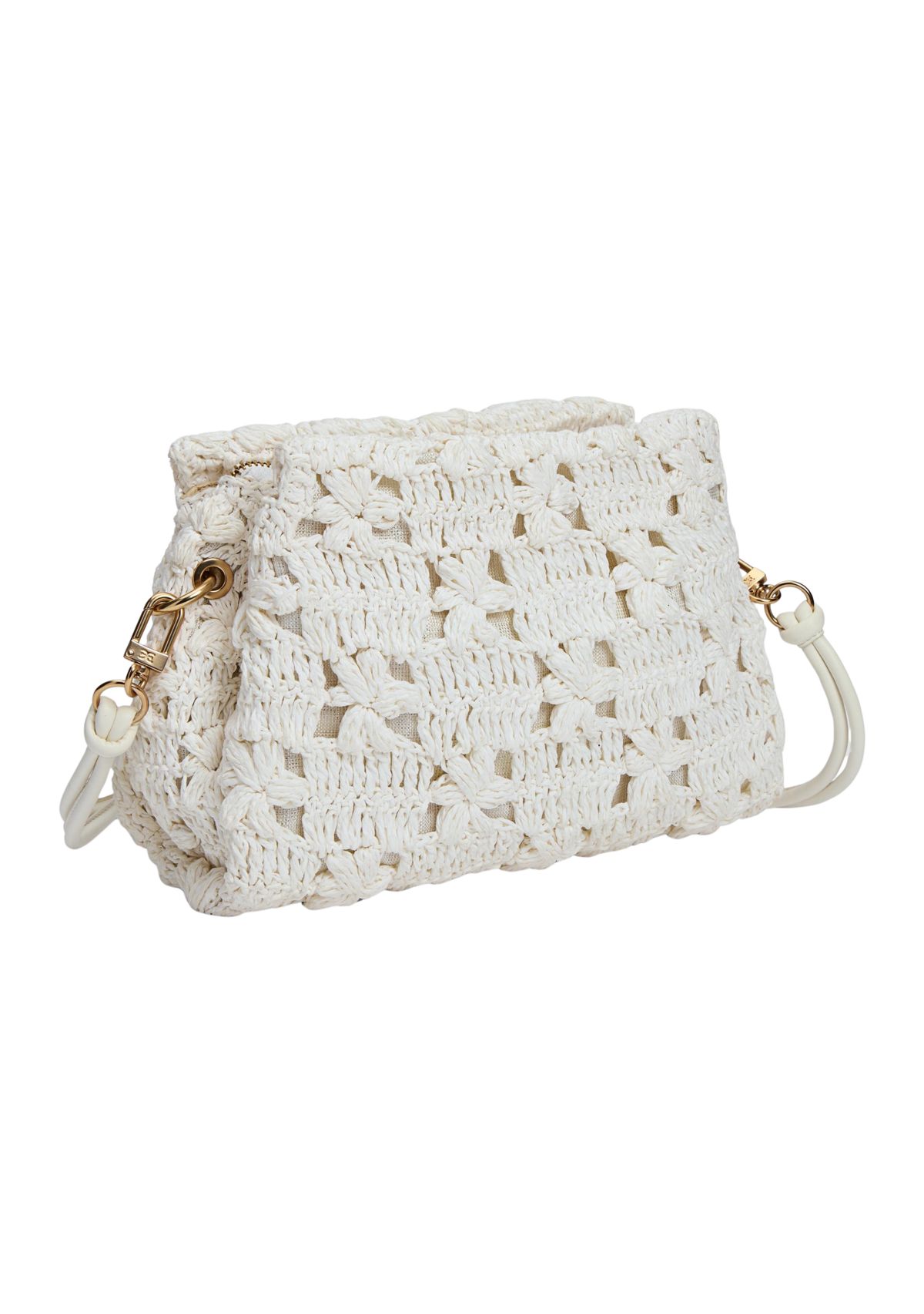 Layla Floral Raffia Shoulder Bag Clutch