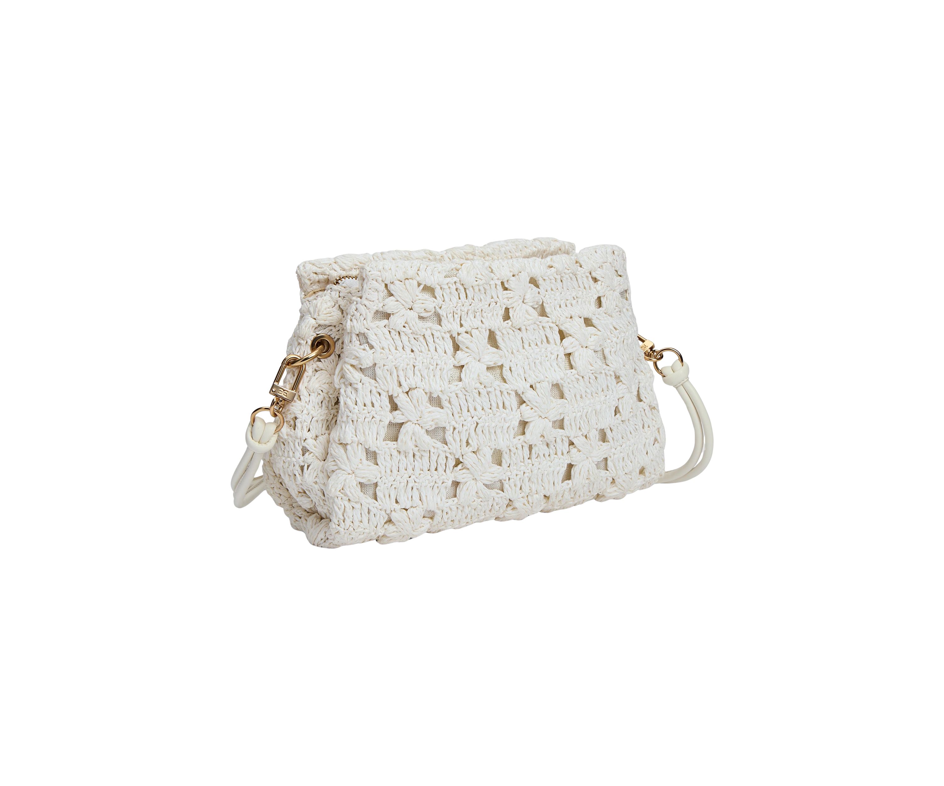 Layla Floral Raffia Shoulder Bag Clutch