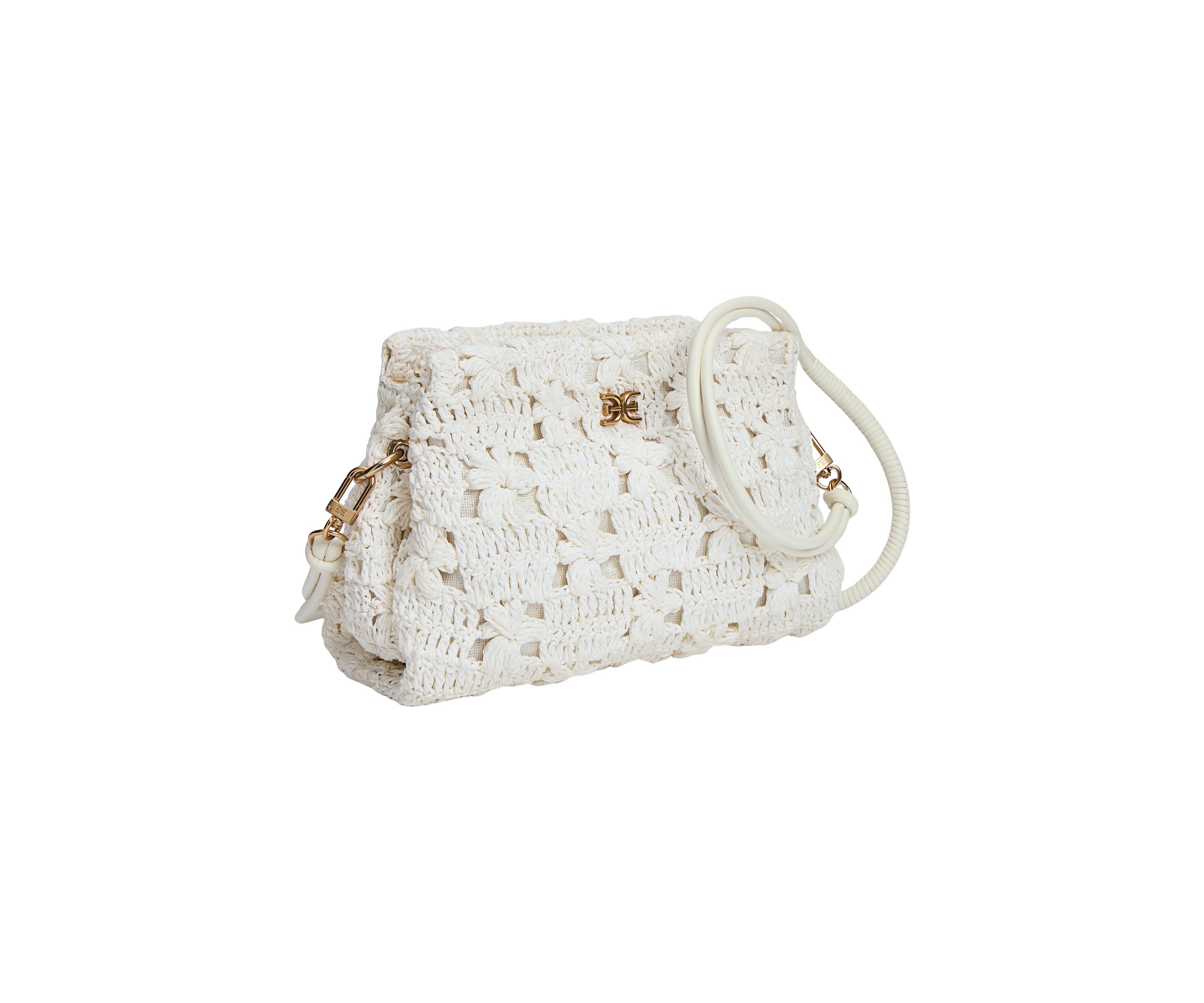 Layla Floral Raffia Shoulder Bag Clutch