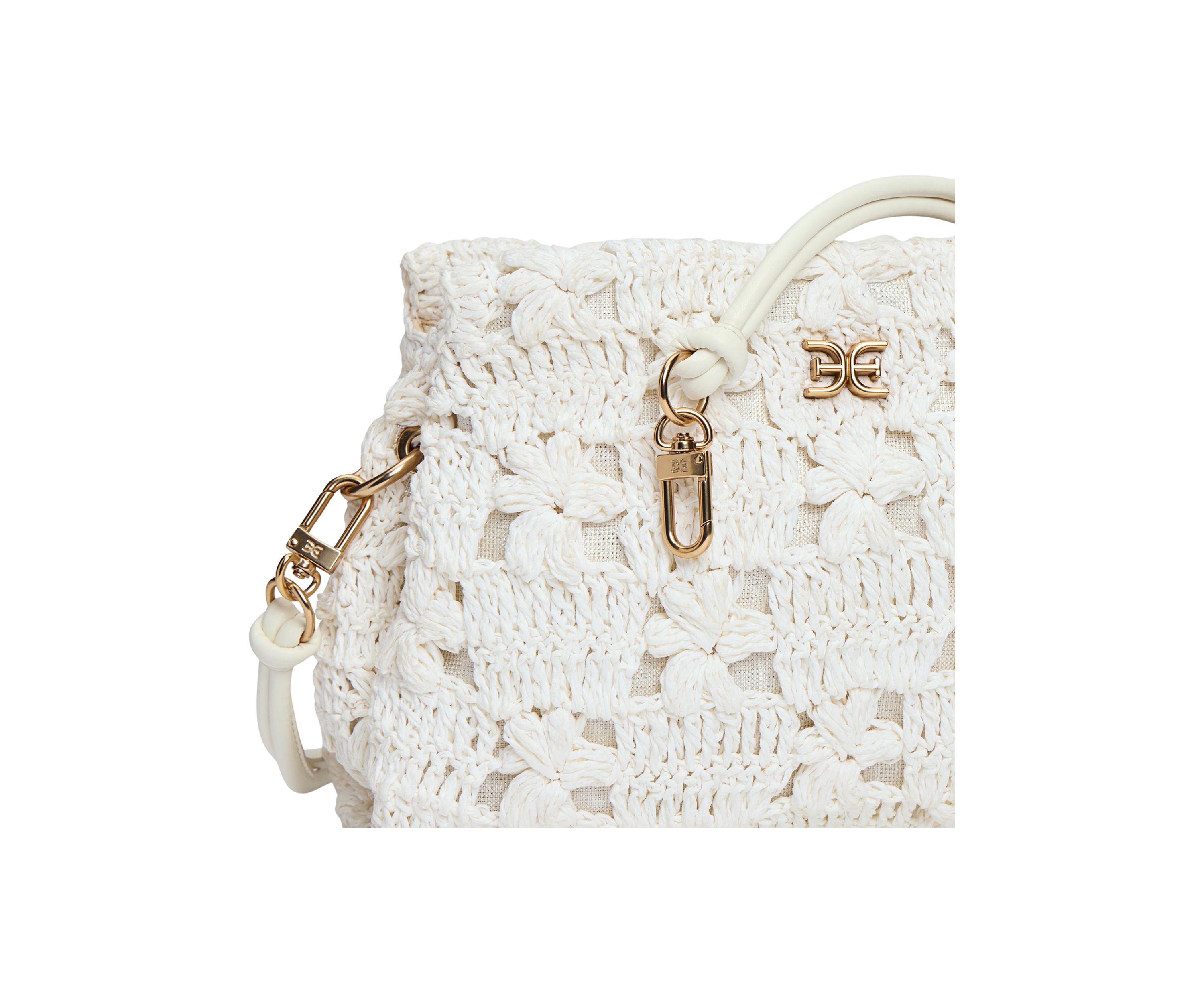 Layla Floral Raffia Shoulder Bag Clutch