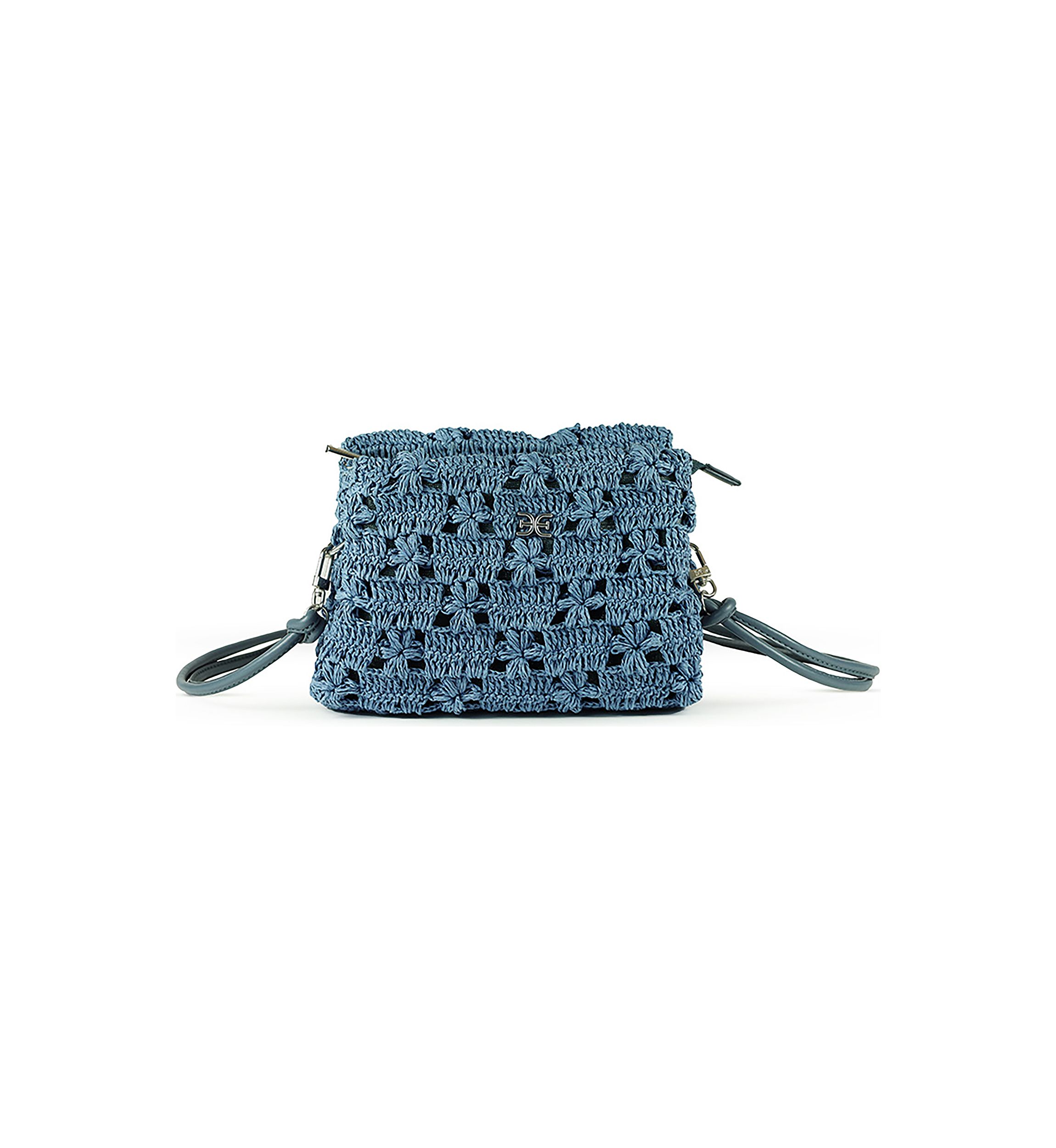 Layla Floral Raffia Shoulder Bag Clutch