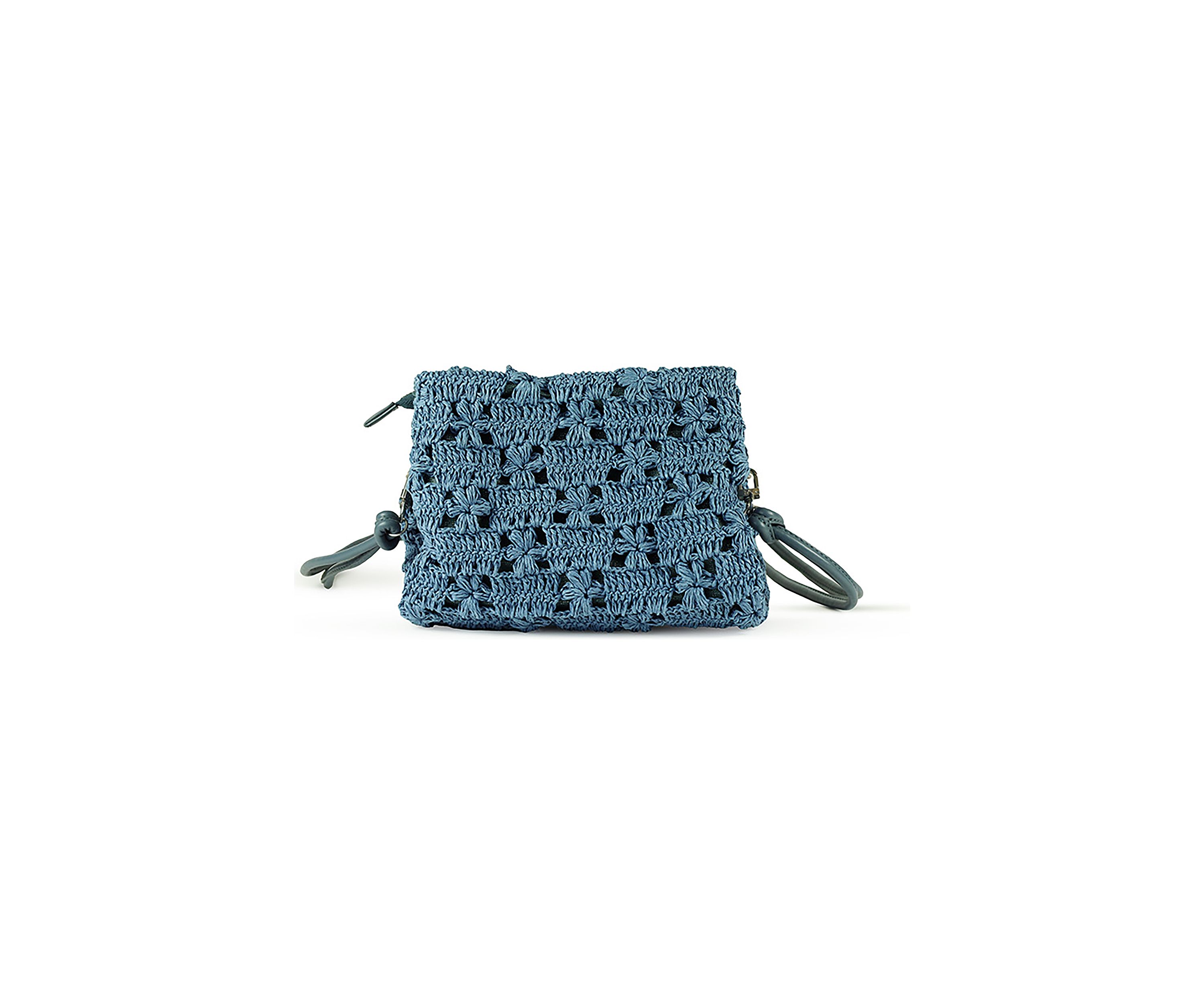 Layla Floral Raffia Shoulder Bag Clutch