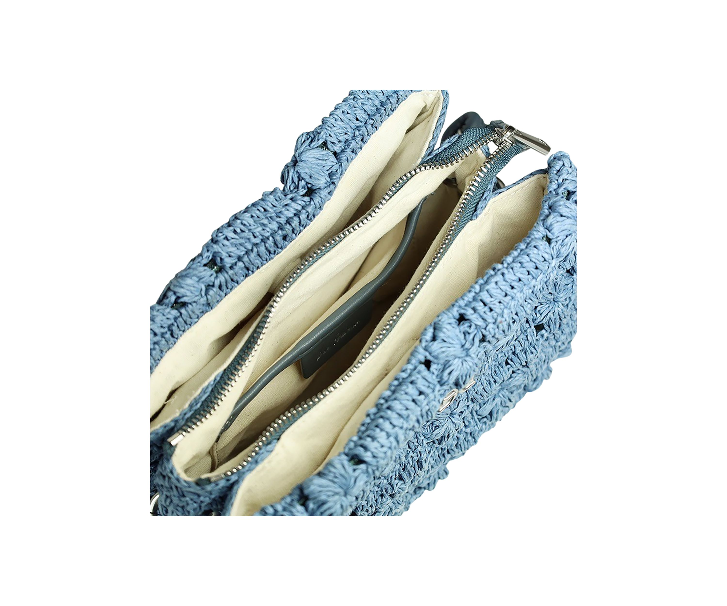 Layla Floral Raffia Shoulder Bag Clutch