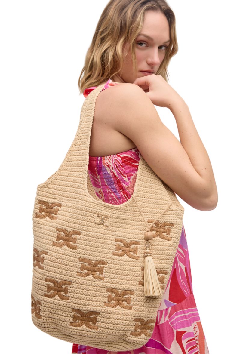 April Crochet Logo Tote