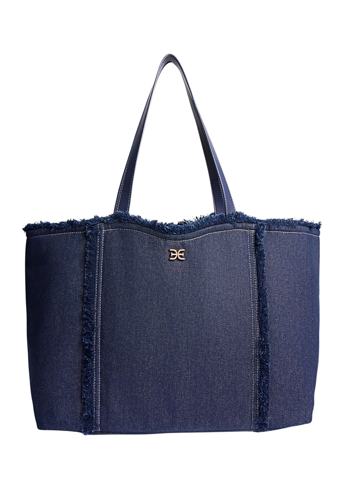 Irina Denim Large Reversible Tote Bag with Pouch