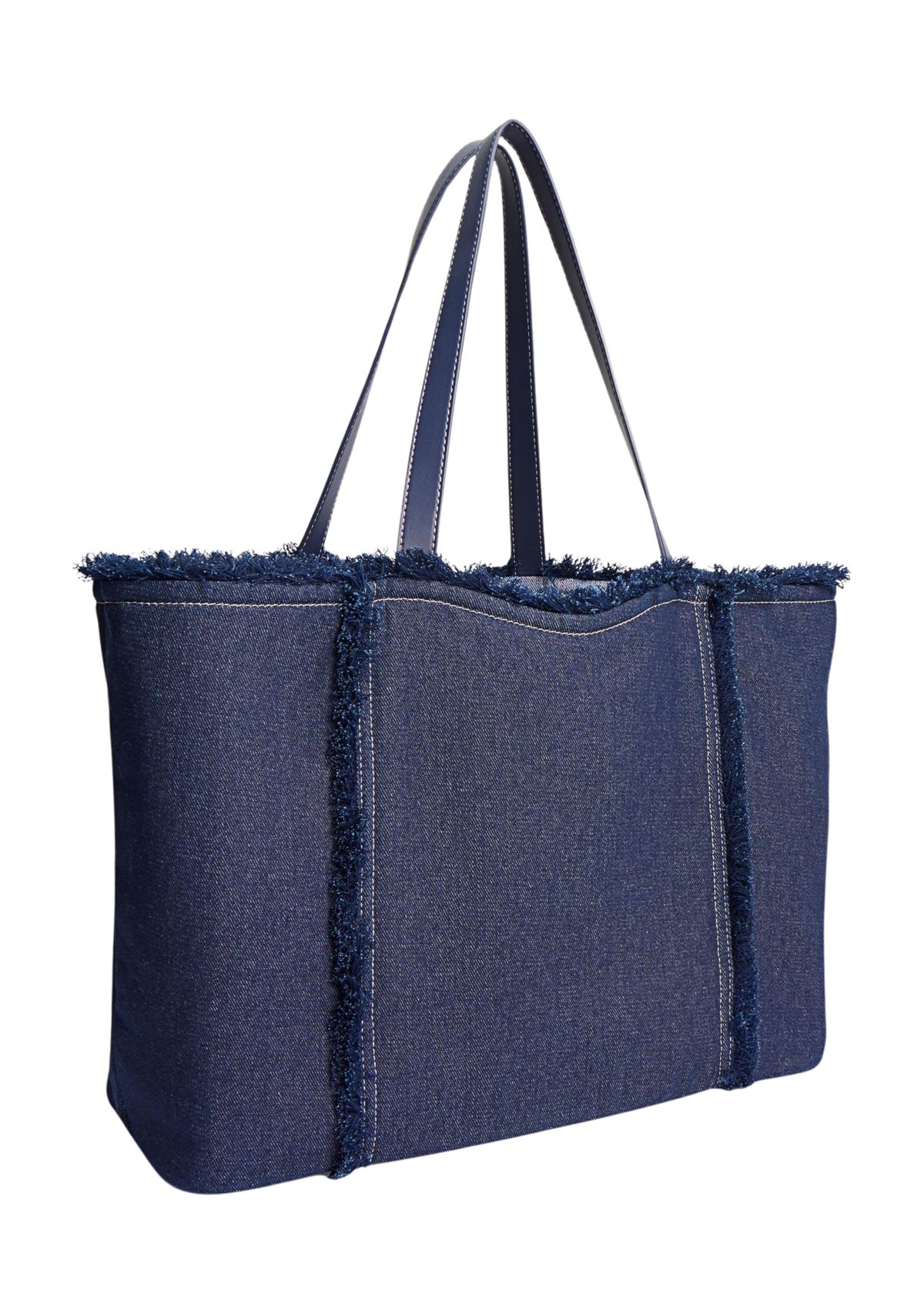 Irina Denim Large Reversible Tote Bag with Pouch