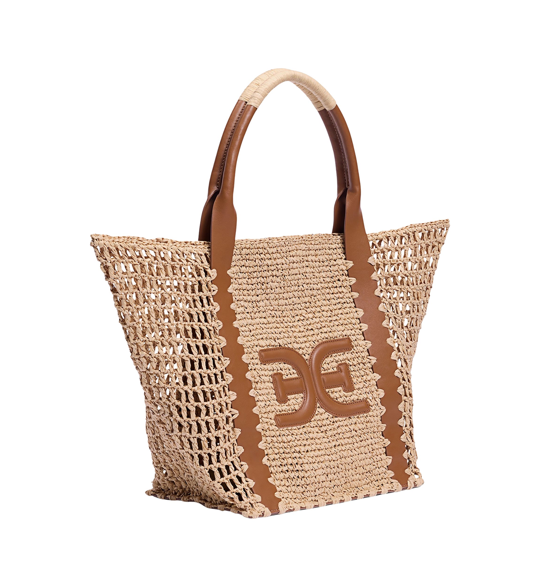 Marley Raffia Collapsible Tote Bag