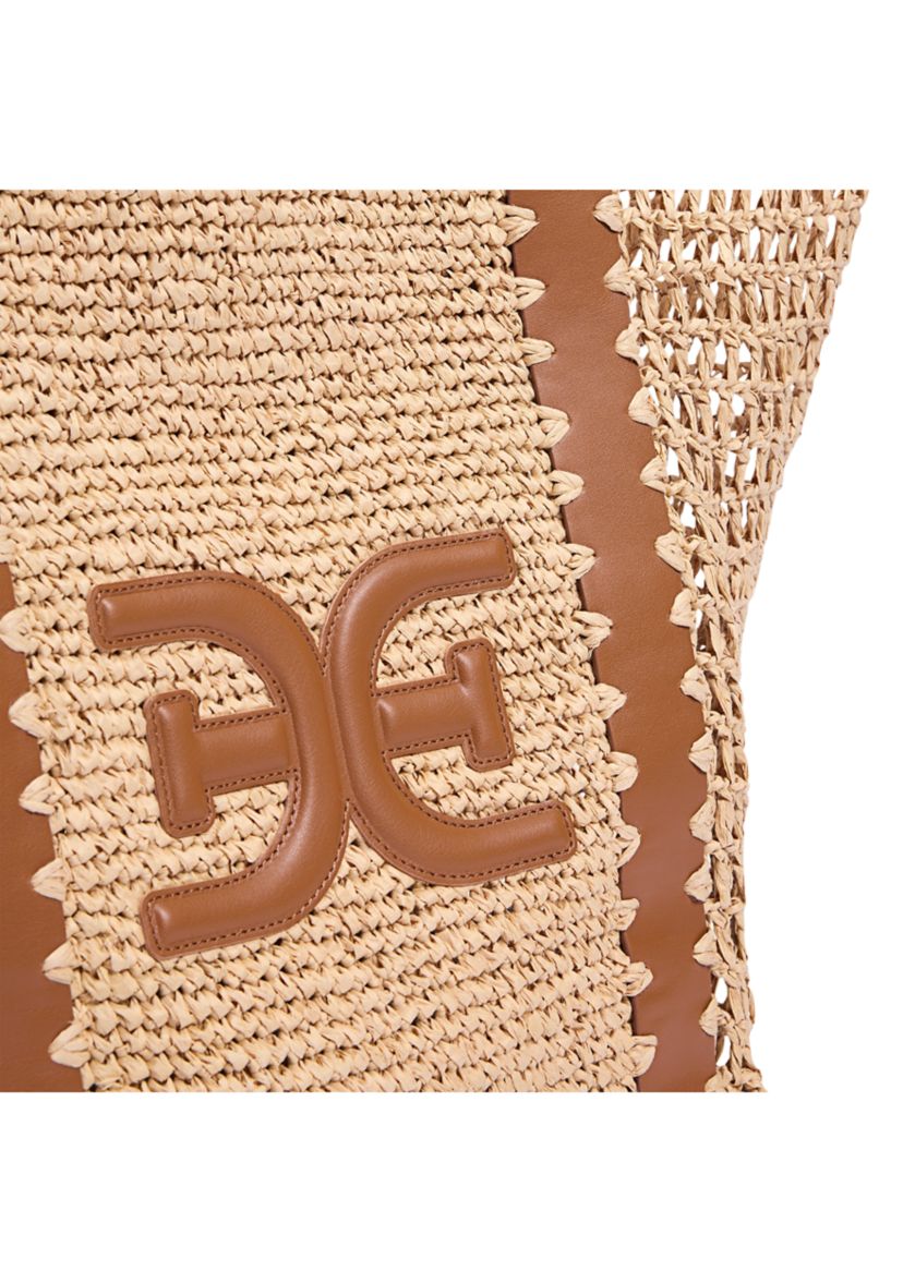 Marley Raffia Collapsible Tote Bag