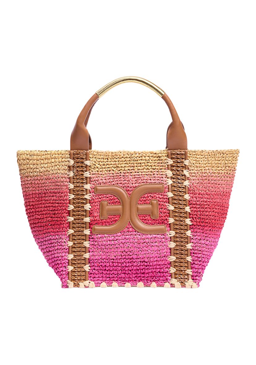 Marley Raffia Collapsible Small Tote Bag