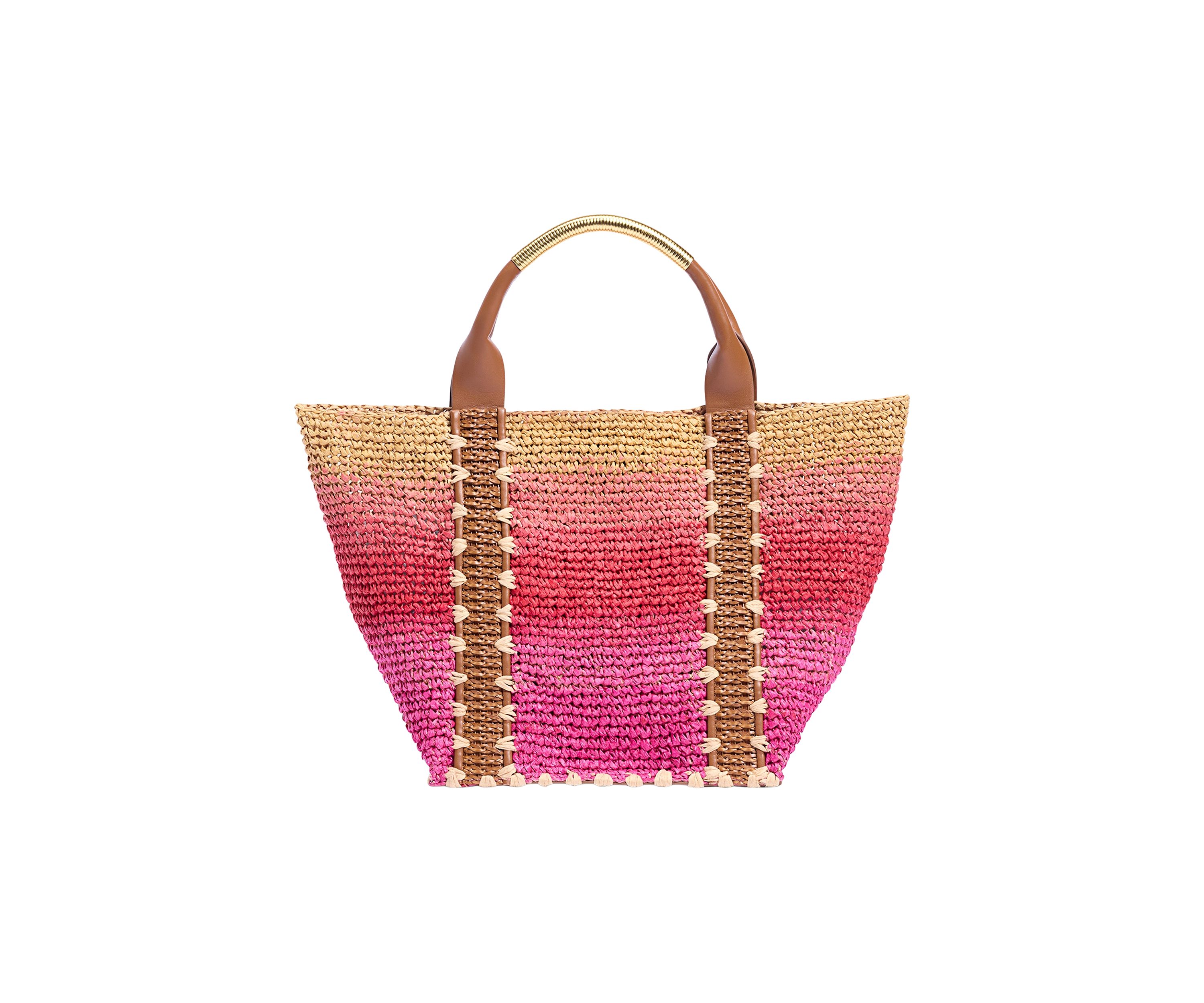 Marley Raffia Collapsible Small Tote Bag