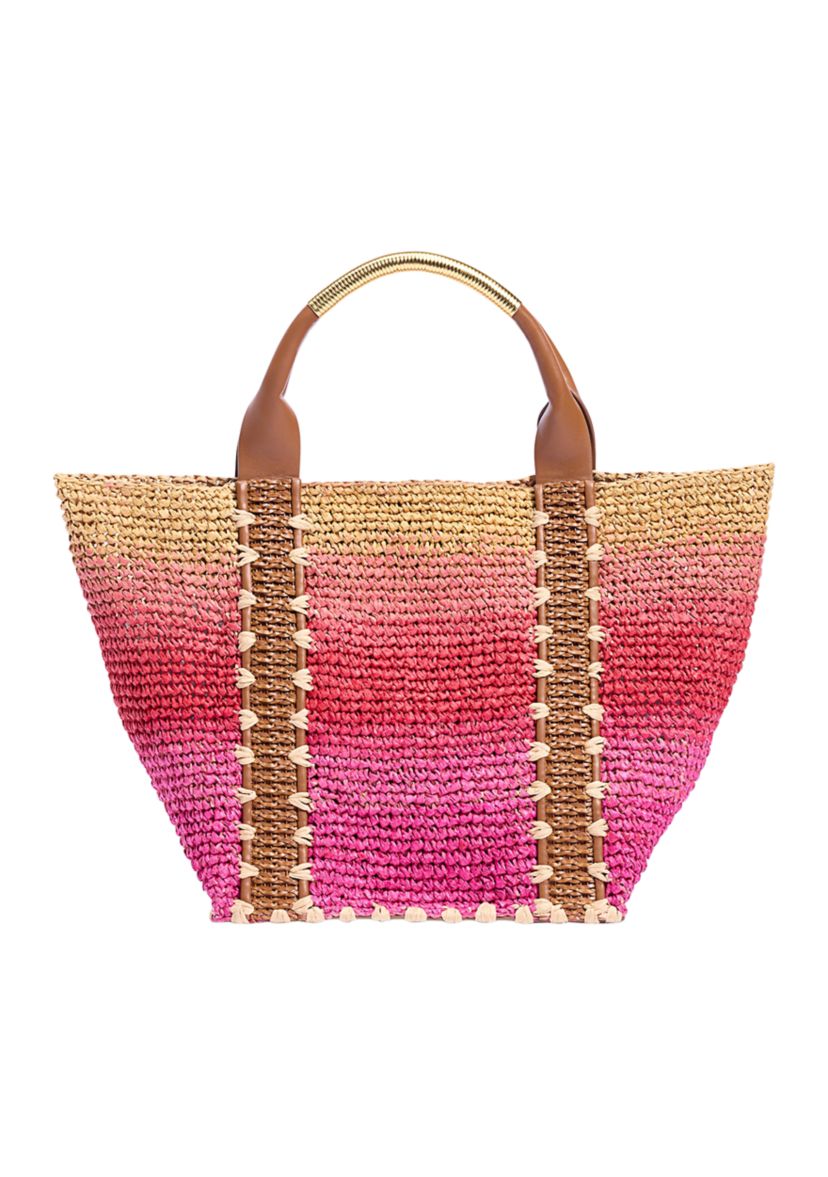 Marley Raffia Collapsible Small Tote Bag