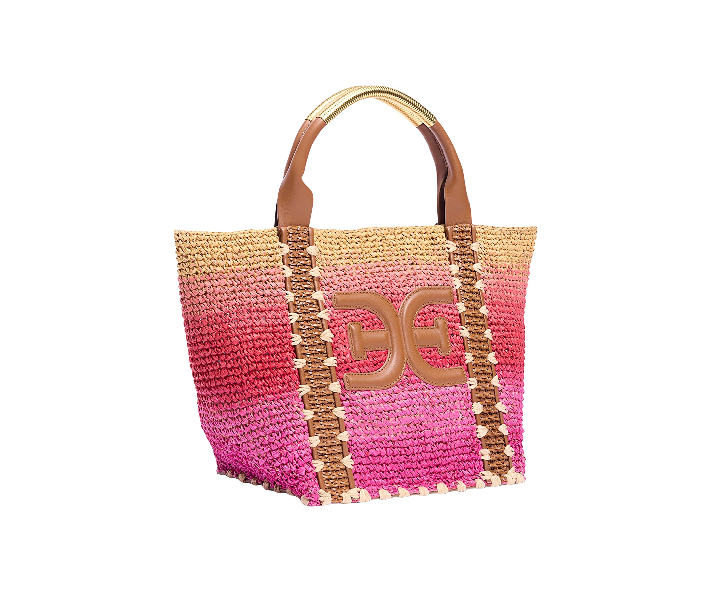 Marley Raffia Collapsible Small Tote Bag