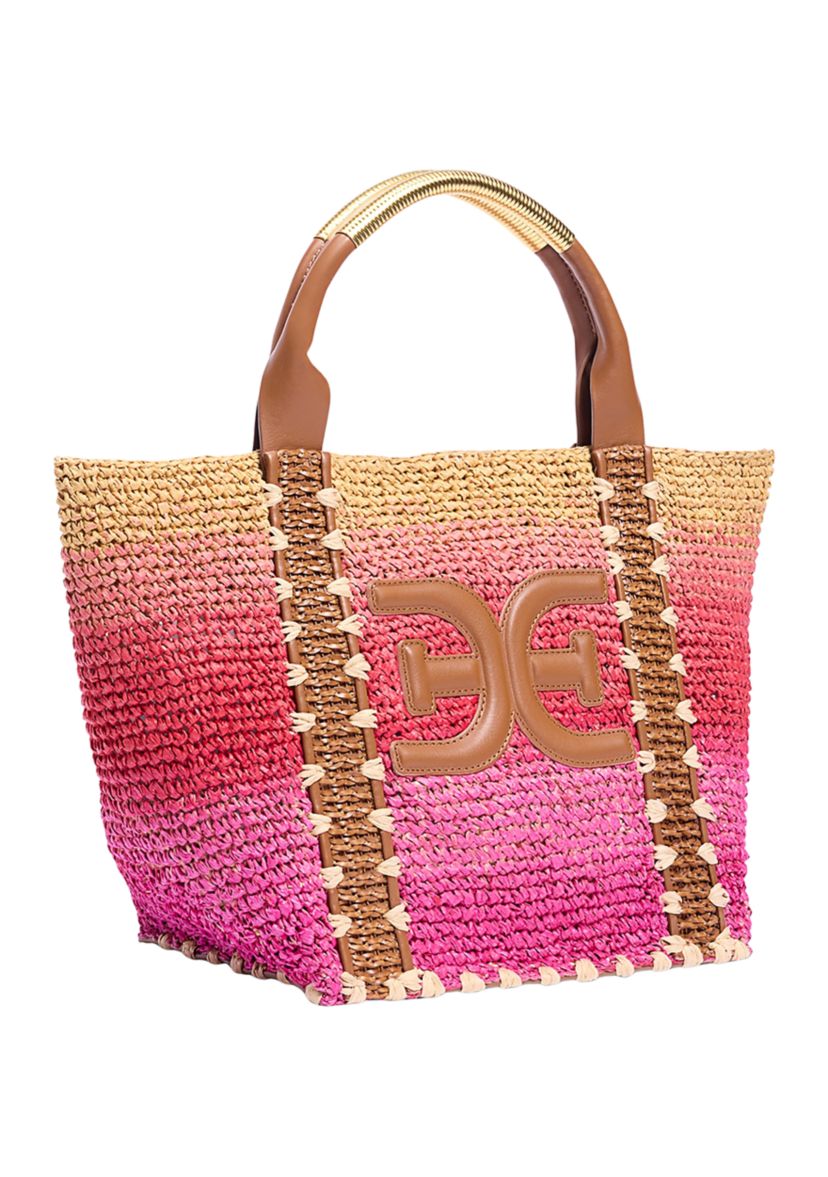 Marley Raffia Collapsible Small Tote Bag